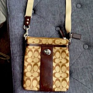 Coach signature canvas crossbody